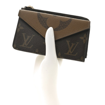 LOUIS VUITTON Reverse Monogram Recto Verso Card Holder Brown