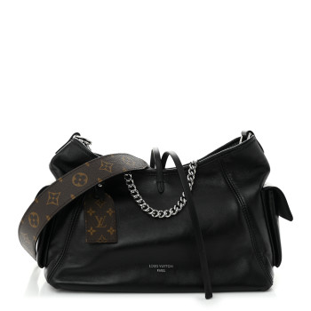 LOUIS VUITTON Lambskin CarryAll Cargo Vibe PM Black