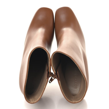 BOTTEGA VENETA Calfskin Knot Ankle Boots 40 Wood