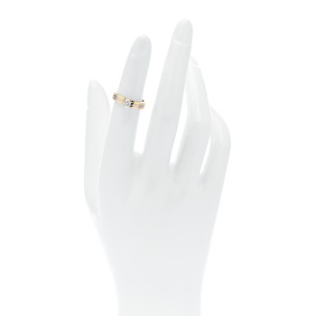 CARTIER 18K Pink Yellow White Gold Diamond .23ct Solitaire Trinity Engagement Ring 47 4