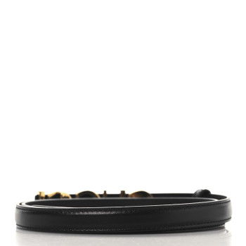 GUCCI Plutone Calfskin Gucci Buckle 20mm Thin Belt 100 40 Black