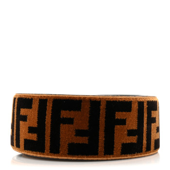 FENDI Velvet Tapestry FF Strap You Tobacco