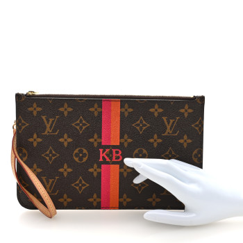 LOUIS VUITTON Monogram My LV Heritage Neverfull MM GM Pochette Fuchsia Orange