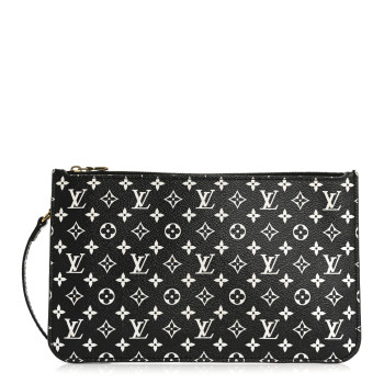 LOUIS VUITTON Monogram Giant Jungle Neverfull MM GM Pochette Black
