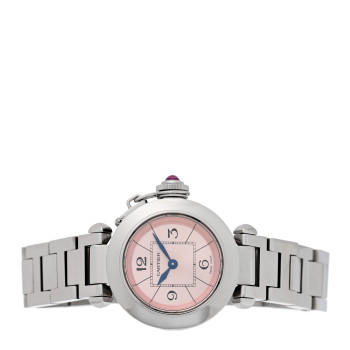 CARTIER Stainless Steel 27mm Miss Pasha Quartz Watch Pink