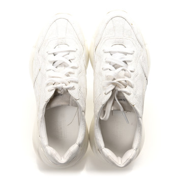GUCCI GG Supreme Monogram Womens Rhyton Sneakers 39.5 White