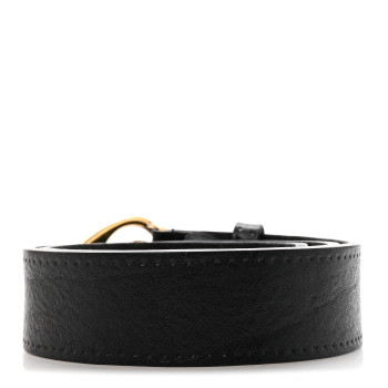 GUCCI Faded Calfskin Double G Belt 80 32 Black