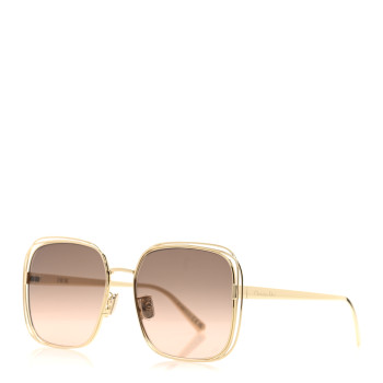 CHRISTIAN DIOR Metal FilDior S1U Square Sunglasses Gold