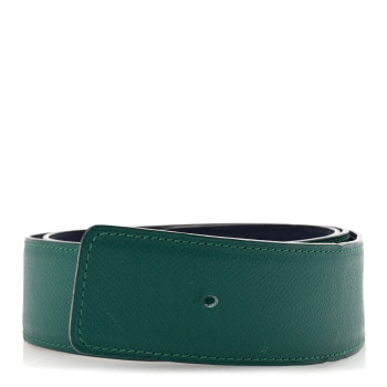 HERMES Epsom 38mm Belt Strap 95 38 Malachite Bleu Saphir