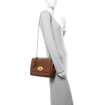 MULBERRY Small Classic Grain Calfskin Medium Lily Flap Oak