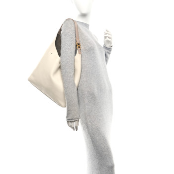CHLOE Grained Calfskin Small Marcie Hobo Bag Sweet Beige