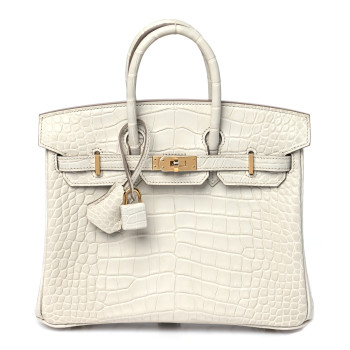 HERMES Matte Alligator Birkin 25 Beton
