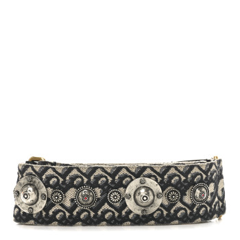 CHRISTIAN DIOR Oblique Studded Shoulder Strap Blue