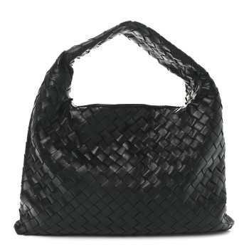 BOTTEGA VENETA Calfskin Intrecciato Small Hop Black