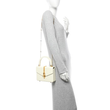 GUCCI Plexiglass Mini Sylvie 1969 Top Handle Bag Ivory