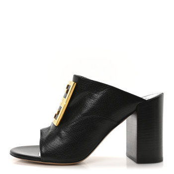 GIVENCHY Grained Goatskin 4G Logo Mules 40 Black GIVENCHY Grained Goatskin 4G Logo Mules 40 Black