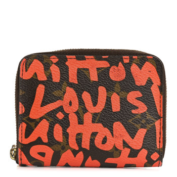 LOUIS VUITTON Monogram Graffiti Zippy Coin Purse Orange