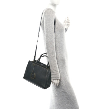 FENDI Vitello Elite Petite 2Jours Tote Black