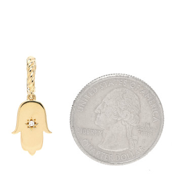 DAVID YURMAN 18K Yellow Gold Diamond Hamsa Amulet Pendant