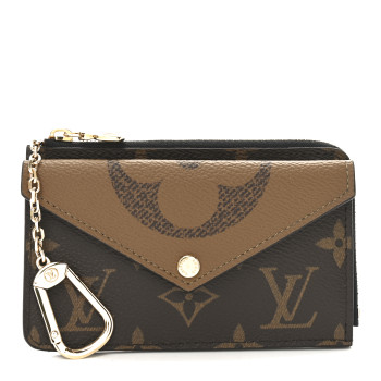 LOUIS VUITTON Reverse Monogram Recto Verso Card Holder Brown