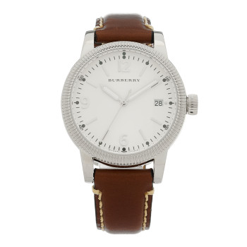 BURBERRY Stainless Steel Calfskin 38mm Utilitarian Quartz Watch BU7823