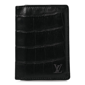 LOUIS VUITTON Alligator Pocket Organizer Black