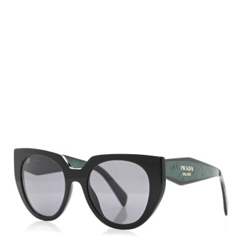 PRADA Acetate Sunglasses SPR 14W Black Green