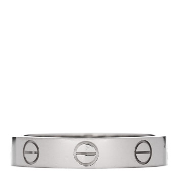 CARTIER 18K White Gold 3.5mm LOVE Wedding Band Ring 52 6