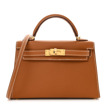 HERMES Epsom Mini Kelly Sellier 20 Gold