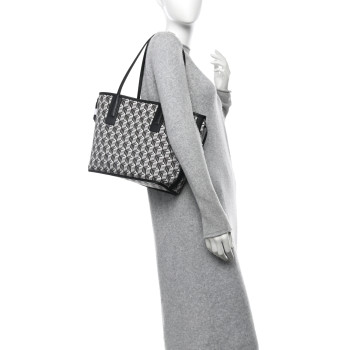 MCM Visetos Small Liz Reversible Shopper Tote Black
