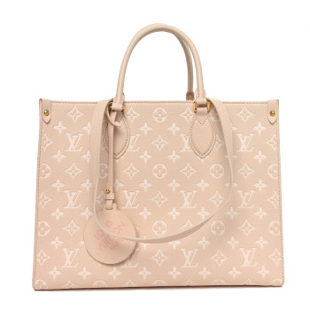 LOUIS VUITTON Empreinte Monogram Spring In The City Onthego MM Beige Pink Yellow