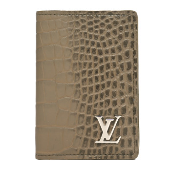 LOUIS VUITTON Crocodile Pocket Organizer Sage Green