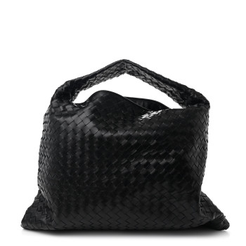BOTTEGA VENETA Calfskin Intrecciato Large Hop Black