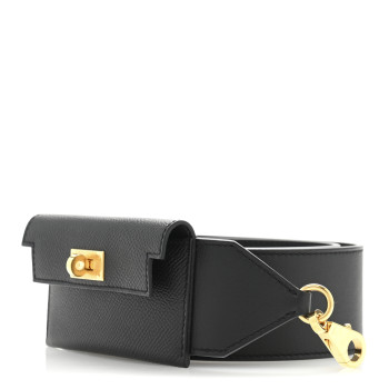 HERMES Swift Epsom Pocket Kelly Shoulder Strap Black