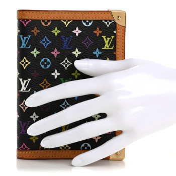 LOUIS VUITTON Monogram Multicolor Small Ring Agenda Cover Black