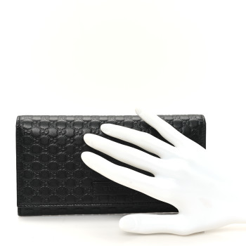 GUCCI Soft Microguccissima Continental Wallet Black