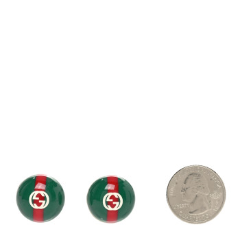 GUCCI Resin Web Stud Earrings
