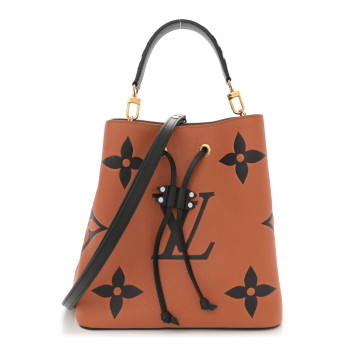 LOUIS VUITTON Empreinte Monogram Giant Crafty Neonoe MM Caramel Black LOUIS VUITTON Empreinte Monogram Giant Crafty Neonoe MM Caramel Black