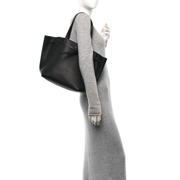 CELINE Soft Grained Calfskin Small Belt Cabas Phantom Black