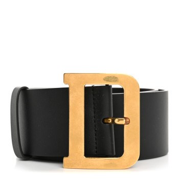CHRISTIAN DIOR Calfskin Diorquake Belt 75 30 Black