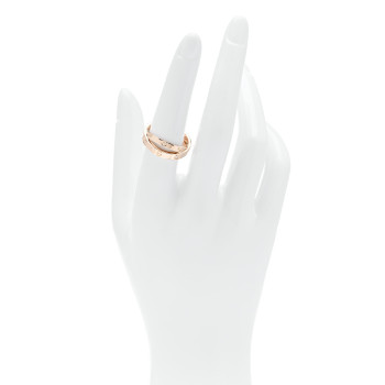 CARTIER 18K Pink Gold 6 Diamond LOVE Ring 54 7