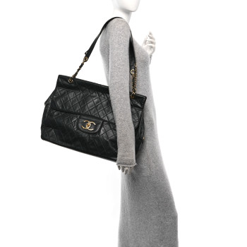 CHANEL Vinyl XXL Jumbo Maxi Flap Bag