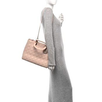 CHRISTIAN DIOR Lambskin Cannage Large Lady Dior Fard