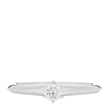TIFFANY Platinum Diamond .18ct Solitaire Engagement Ring 52 6