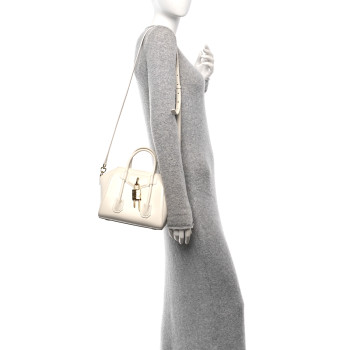 GIVENCHY Box Calfskin Mini Lock Antigona Shoulder Bag Ivory