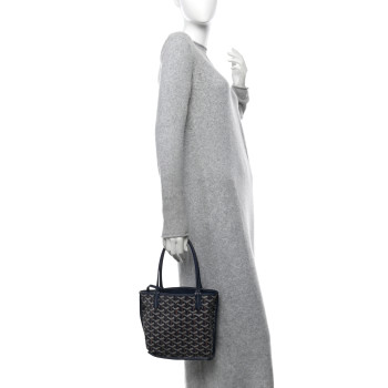 GOYARD Goyardine Reversible Mini Anjou Navy