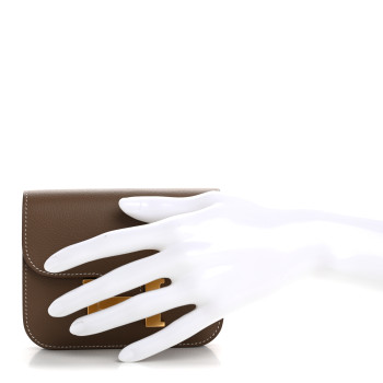 HERMES Evercolor Constance Slim Wallet Etoupe
