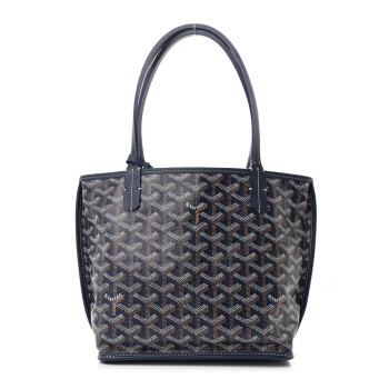 GOYARD Goyardine Reversible Mini Anjou Navy