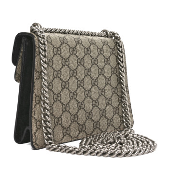 GUCCI GG Supreme Monogram Mini Dionysus Shoulder Bag Black