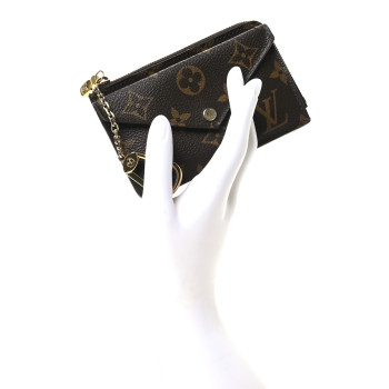 LOUIS VUITTON Monogram Recto Verso Card Holder Black